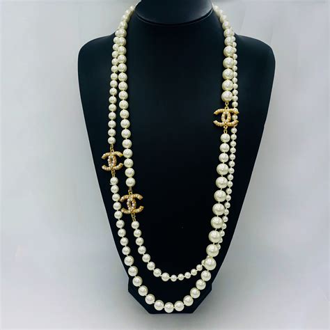 authentic chanel necklace for sale|chanel long pendant necklace.